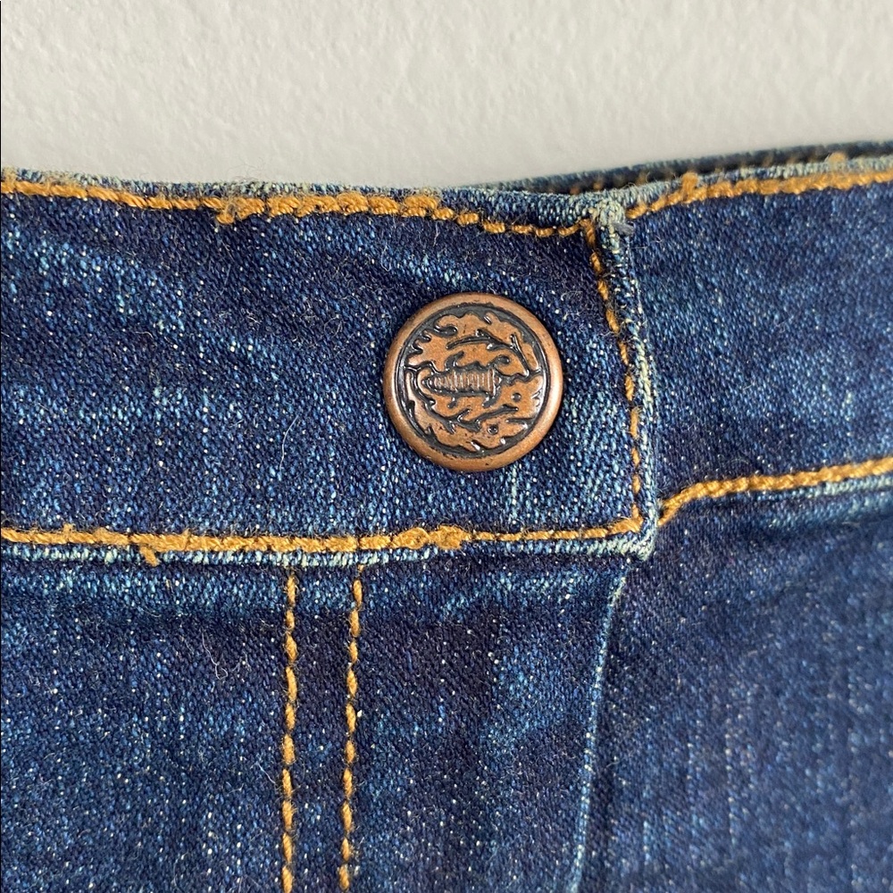 Windsor Stretch Denim Skirt | Back Slit | Dark Blue Wash - Picture 11 of 15